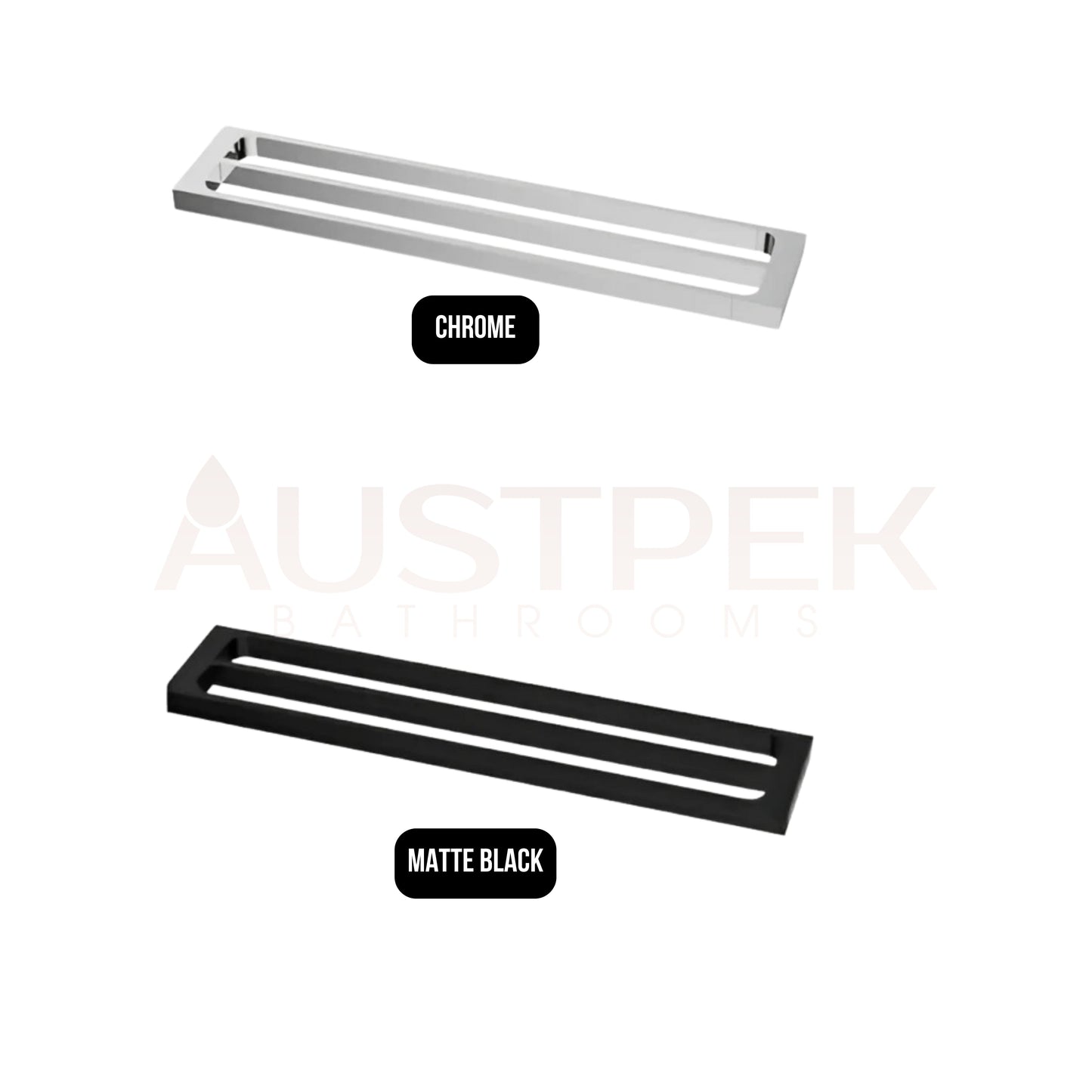 INSPIRE TARAN DOUBLE NON-HEATED TOWEL RAIL  600MM