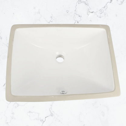 Otti Undermount Square 475x350x235 Basin with Overflow Gloss White