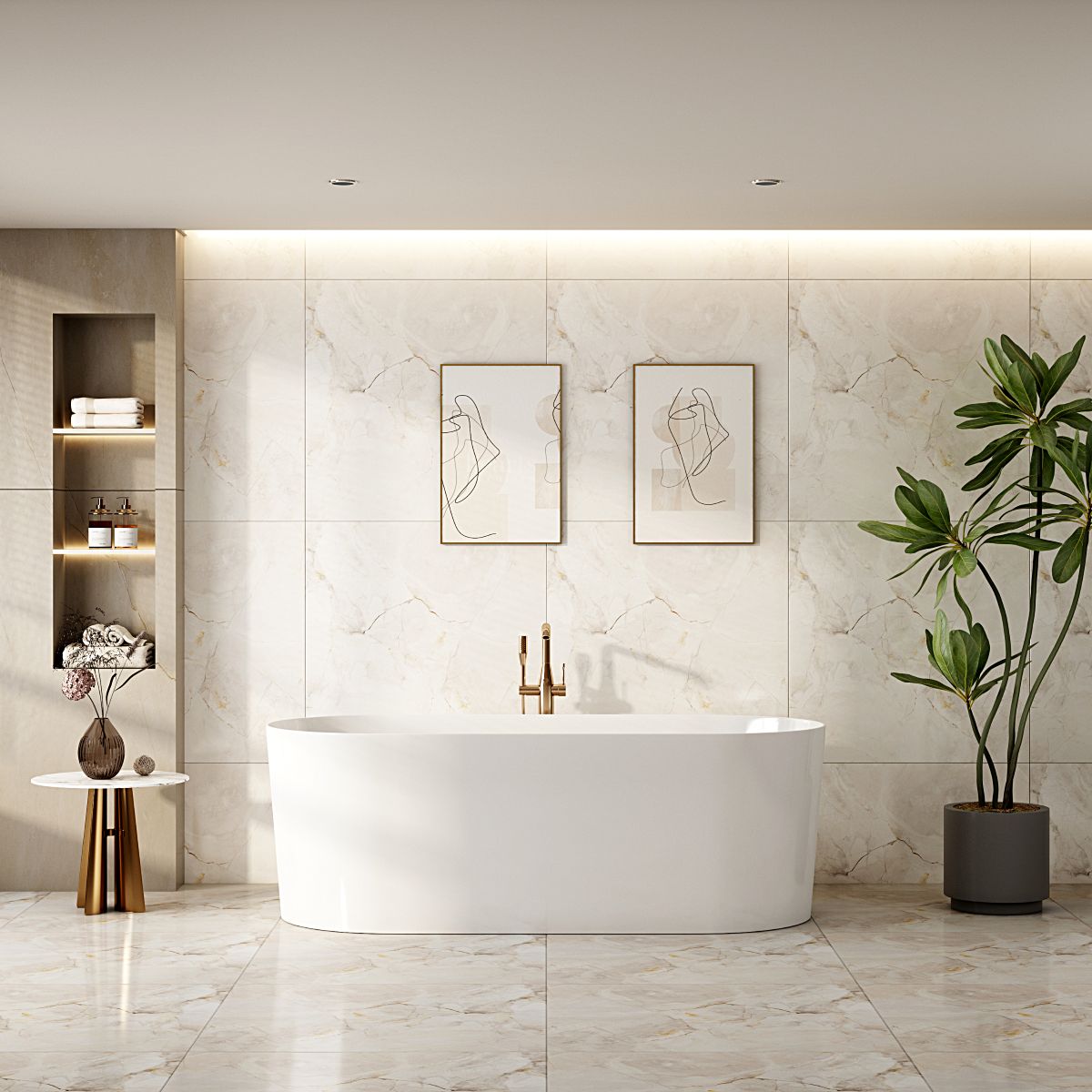 ISEO Freestanding Bathtub - 1500mm / Gloss White