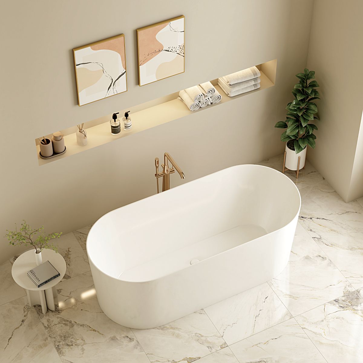 ISEO Freestanding Bathtub - 1600mm / Gloss White