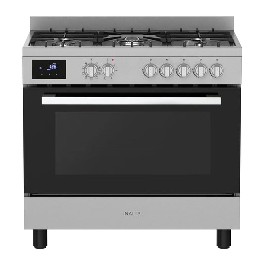 Oven Free-standing 900mm InAlto Dual Fuel S/Steel (Clear Glass Door)