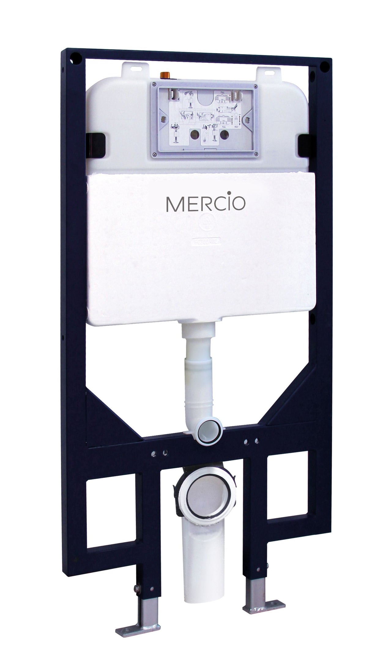 Mercio R&T 80mm Slim In-wall Cistern with Wall-Hung Pan