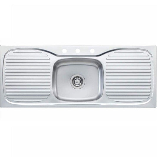 Oliveri Ultraform single bowl topmount sink dbl drainer