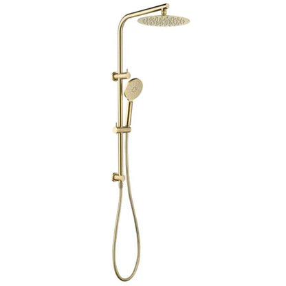 Inspire Pavia Round Twin Shower On Rail Brushed