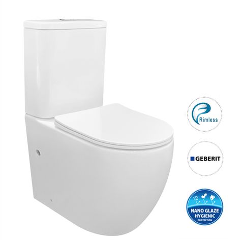 Inspire Cosenza  Rimless Back to Wall Toilet Suite