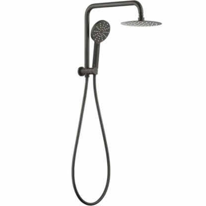 Inspire Pavia Round Compact Twin Shower Top Inlet Gun Metal