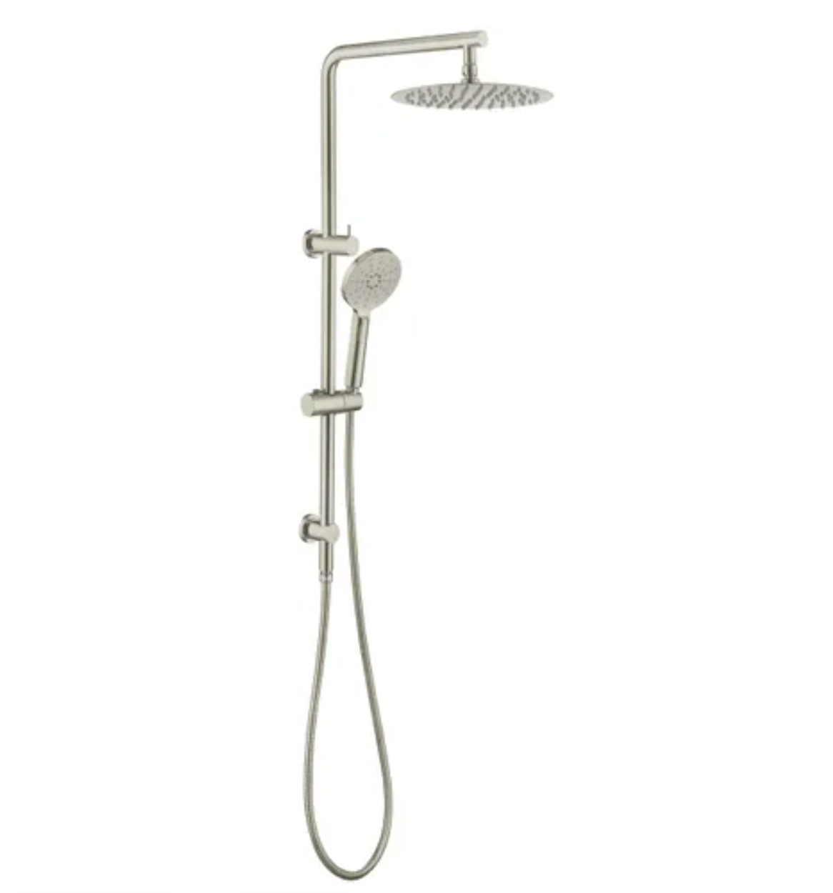 Inspire Pavia Round Twin Shower On Rail