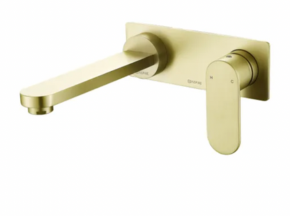 Inspire Vetto Wall Basin Mixer Set Brushed
