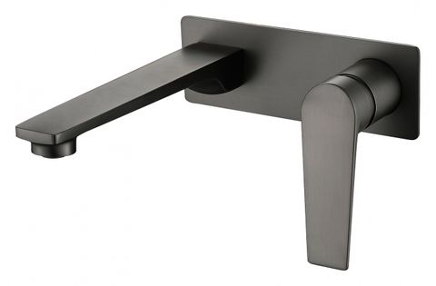 Inspire Zevio Wall Basin Mixer Set Gun Metal