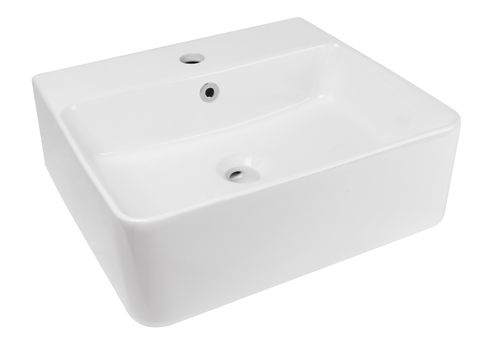 Inspire Wall Hung Square Basin 1 Tap Hole   460x425