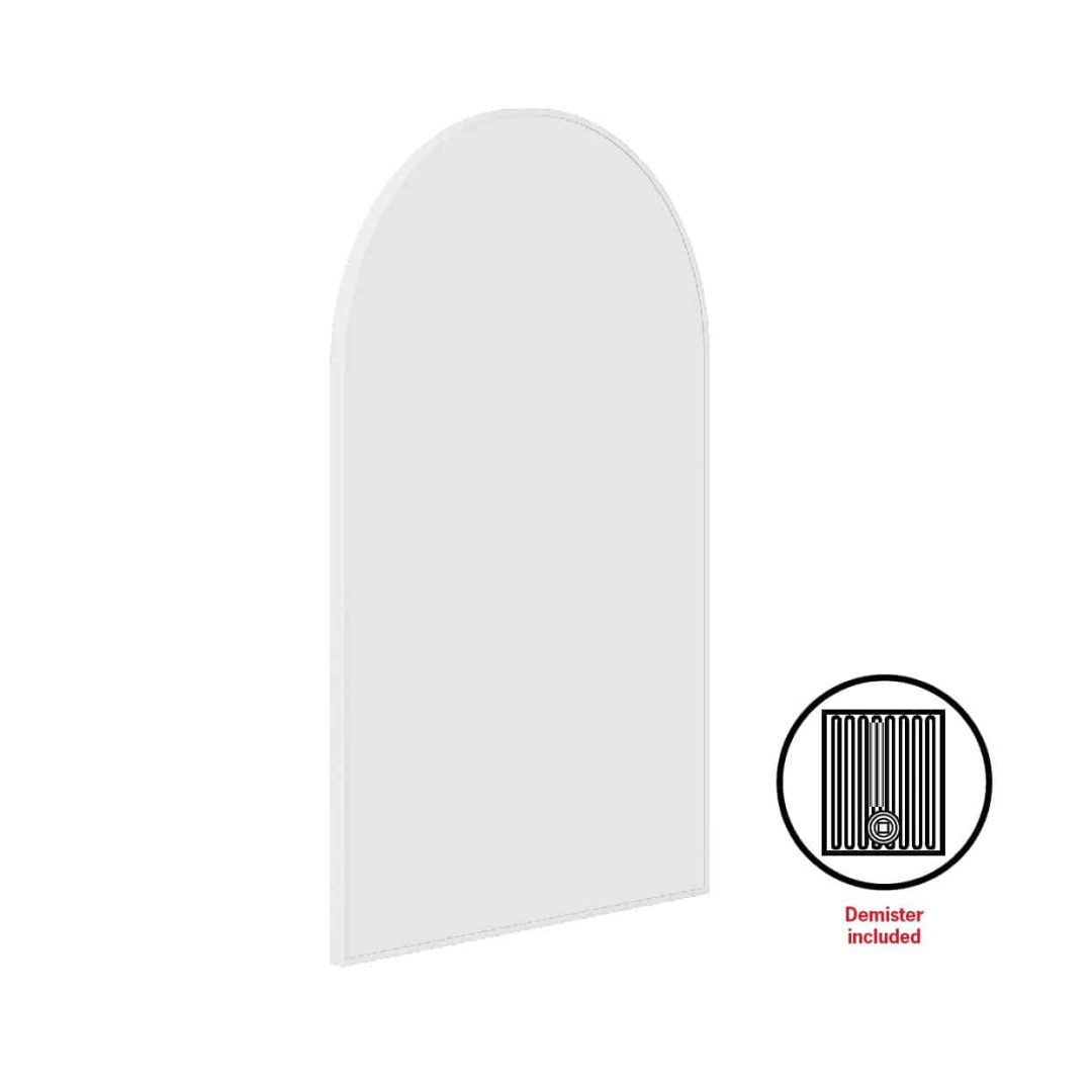 Thermogroup Ablaze Juno Arch White Framed Mirror