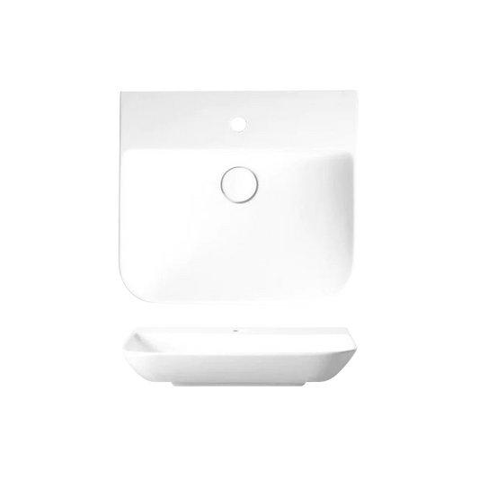 Jasmine 550x500 Wall Basin 1TH Gloss White