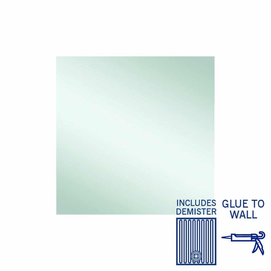 JS9090GTD Rectangle Polished Edge Mirror with Demister