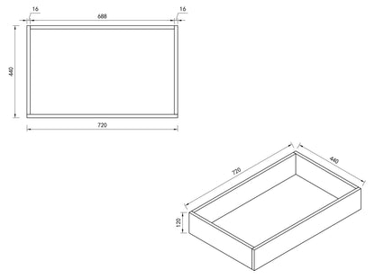 HERA 750mm Freestanding Vanity - Elegant Oak