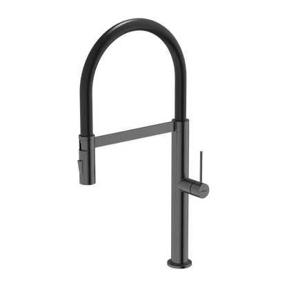 304 Chef Dual Spray Magnetic Pull Down Kitchen Mixer - Black Pearl