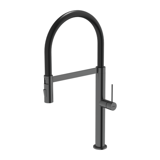 304 Chef Dual Spray Magnetic Pull Down Kitchen Mixer - Black Pearl