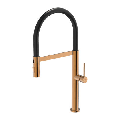 304 Chef Dual Spray Magnetic Pull Down Kitchen Mixer - Artisan Copper