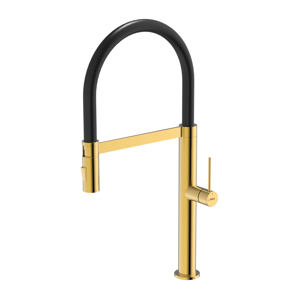 304 Chef Dual Spray Magnetic Pull Down Kitchen Mixer - Eureka Gold