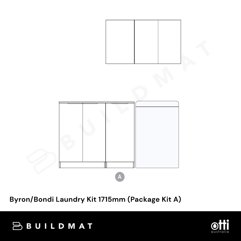 Otti Byron/Bondi Natural Oak Laundry Kit 1715mm (Package Kit A)