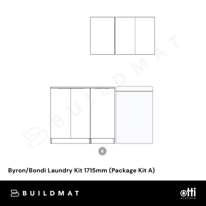Otti Byron/Bondi Natural Oak Laundry Kit 1715mm (Package Kit A)