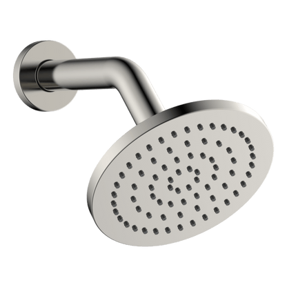 ABS 150mm Round Shower with 190mm Arm - Brushed Nickel