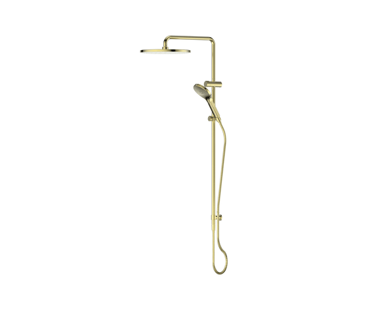 Lavish BubbleJET Twin Rail Shower - Pvd Brushed Brass