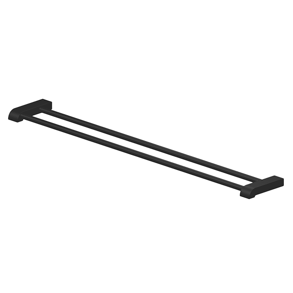 Park Avenue Adjustable Double Towel Rail 760mm - Black