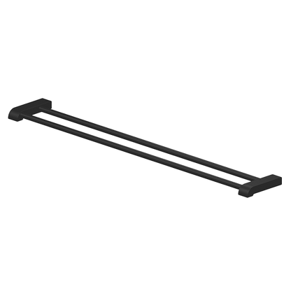 Park Avenue Adjustable Double Towel Rail 760mm - Black