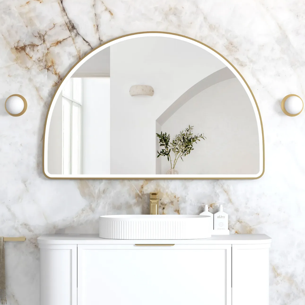 Otti LED Moonlight Archie 800x1200 Gold Metal Frame Mirror