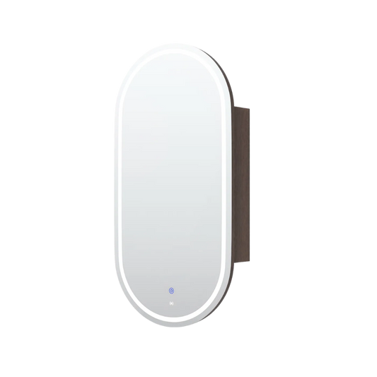 Otti LED Noosa 900mm Sable Walnut Shaving Cabinet Premium Edition