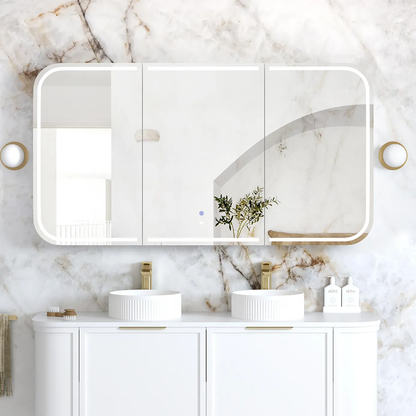 Otti Led Newport 1500mm White Shaving Cabinet Premium Edition Matte White