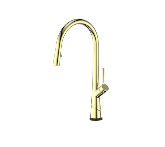 Lustro Kontact Pull-Down Sink Mixer - Pvd Brushed Brass