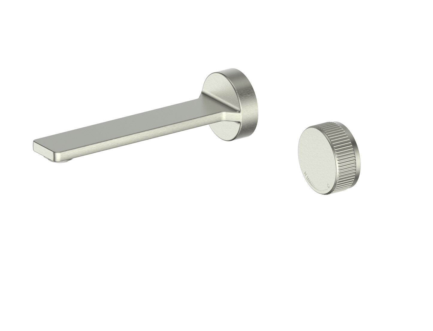 Venza Two Hole Wall Mounted Basin Mixer - Pvd Brushed Nickel