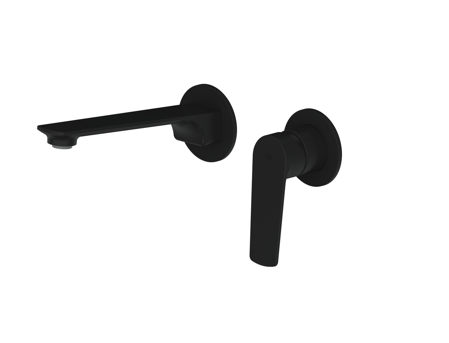 Novi Wall Basin/Bath Mixer - Pvd Matte Black