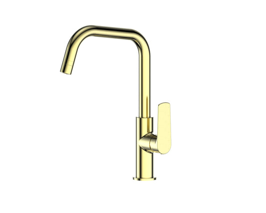 Novi Gooseneck Sink Mixer w/Smart Aerator - Pvd Brushed Brass
