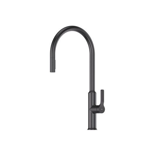 Greens Craft Pull-Down Kitchen Mixer With Chef'S Spout Pvd Gun Metal