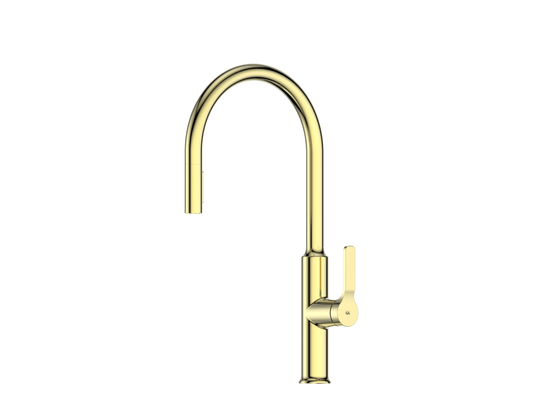 Craft Pulldown Kitchen Mixer with Kitchen Spout - Pvd Brushed Brass