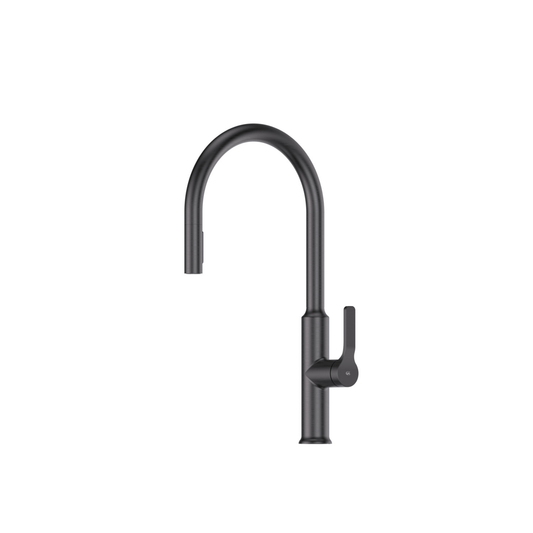 Greens Craft Pull-Down Kitchen Mixer With Kitchen Spout Pvd Gun Metal