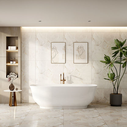 Libra Freestanding Bathtub - 1700mm / Gloss White