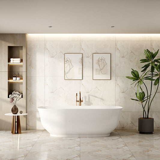 Libra Freestanding Bathtub - 1700mm / Gloss White