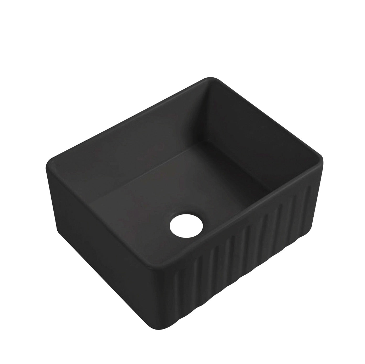 Rocca Fine Fireclay Farm House Butler Sink 760mm x 459mm x 254mm - Matte Black