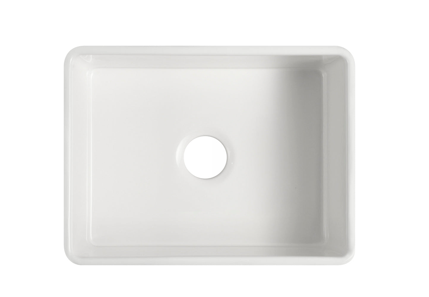 Rocca Fine Fireclay Farm House Butler Sink 610mm x 459mm x 254mm - Gloss White