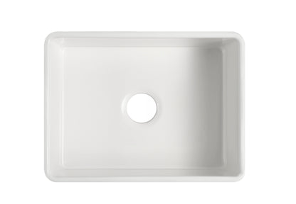Rocca Fine Fireclay Farm House Butler Sink 610mm x 459mm x 254mm - Gloss White