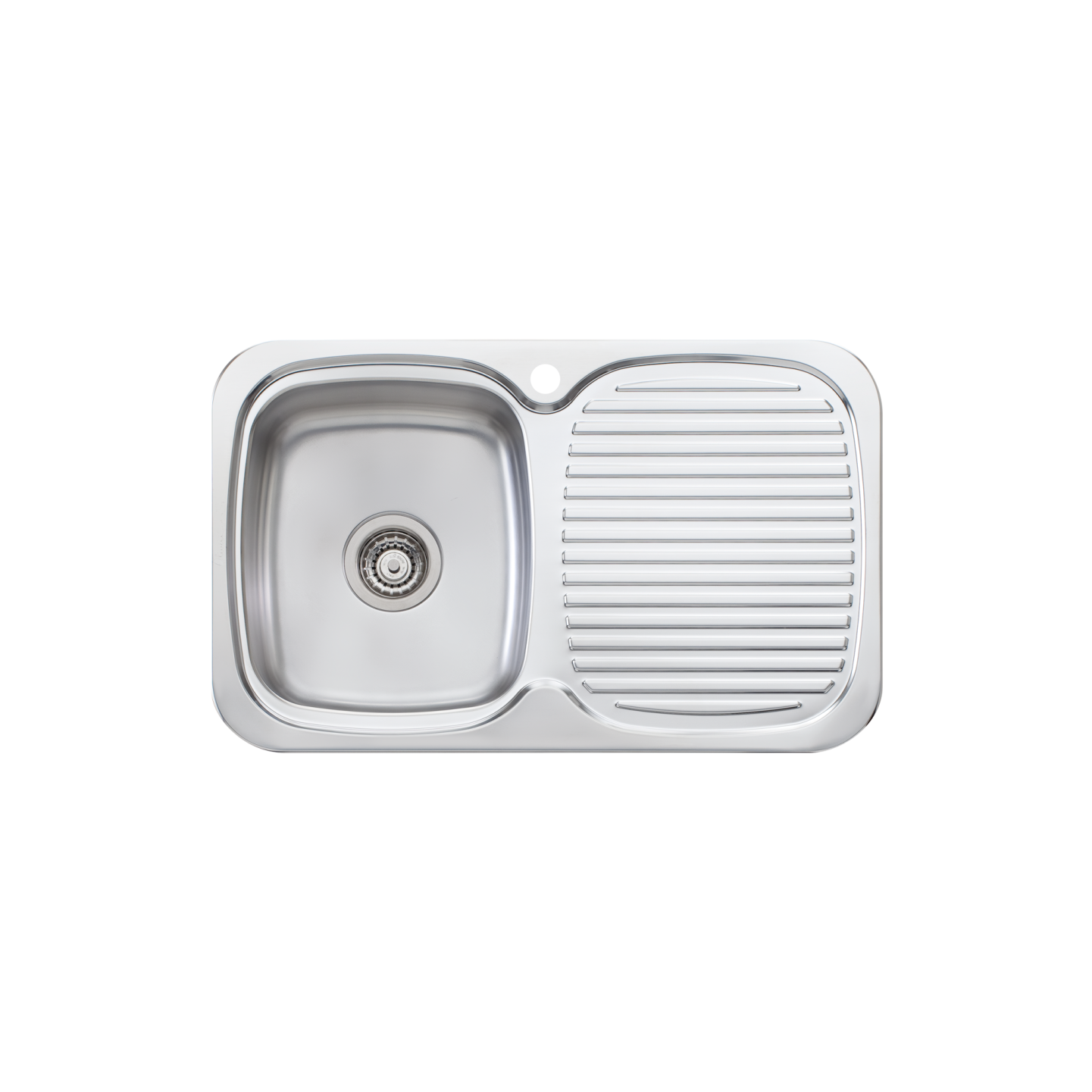Oliveri Lakeland Single Bowl Sink With Right Drainboard Stainless Steel