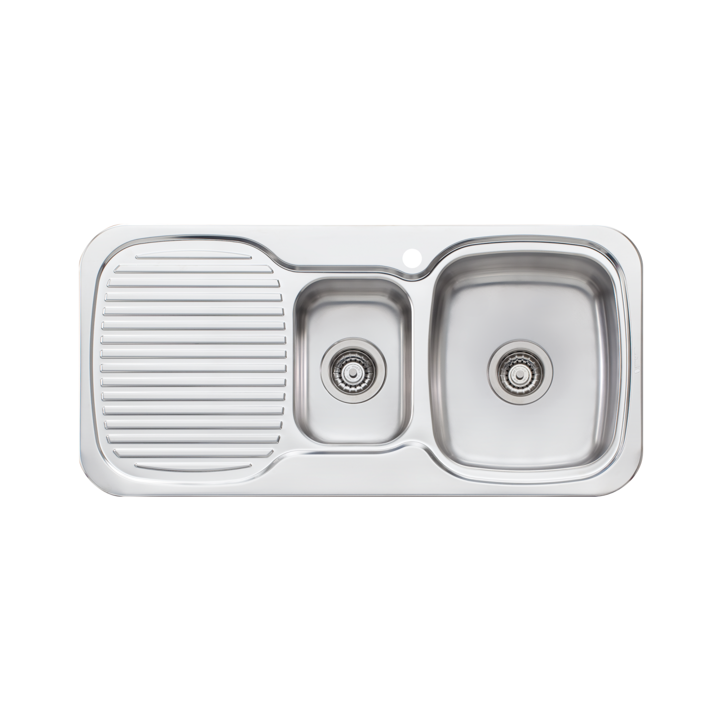 Oliveri Lakeland 1 And 1/2 Bowl Sink With Left Drainboard Stainless Steel