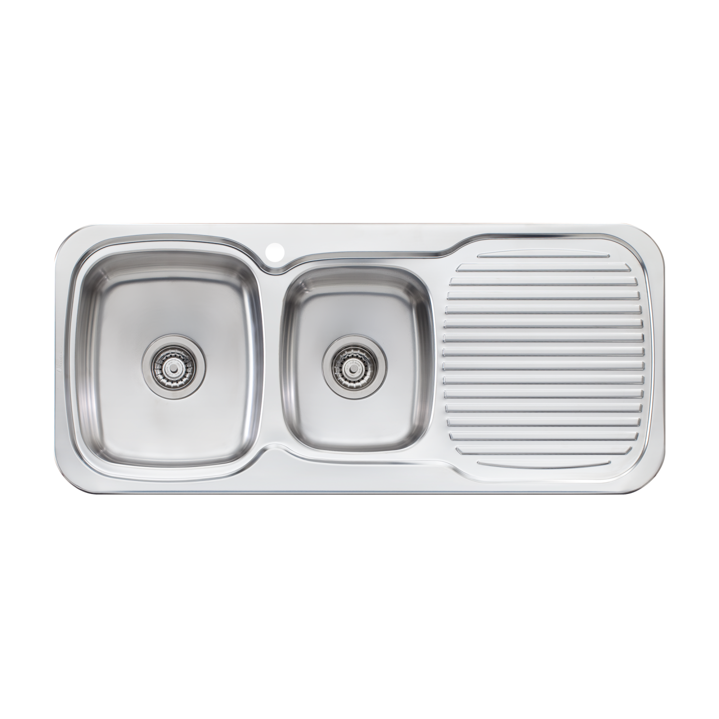Oliveri Lakeland 1 And 3/4 Bowl Sink With Right Drainboard Stainless Steel