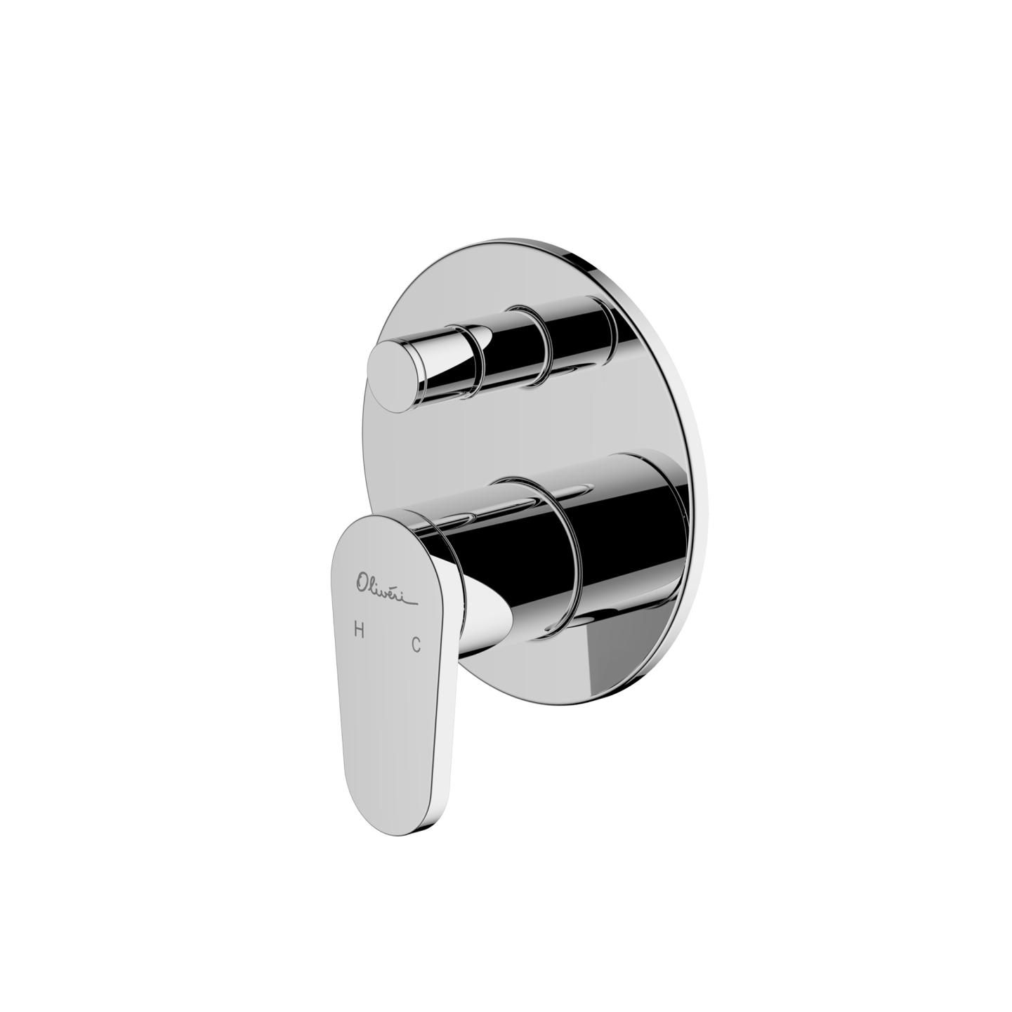 Oliveri London Chrome Wall Mixer With Diverter