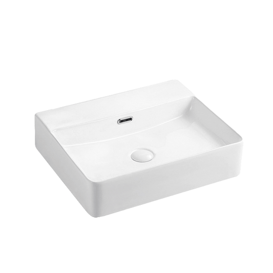 Vela Wall Hung Rectangle Basin with Overflow 1TH