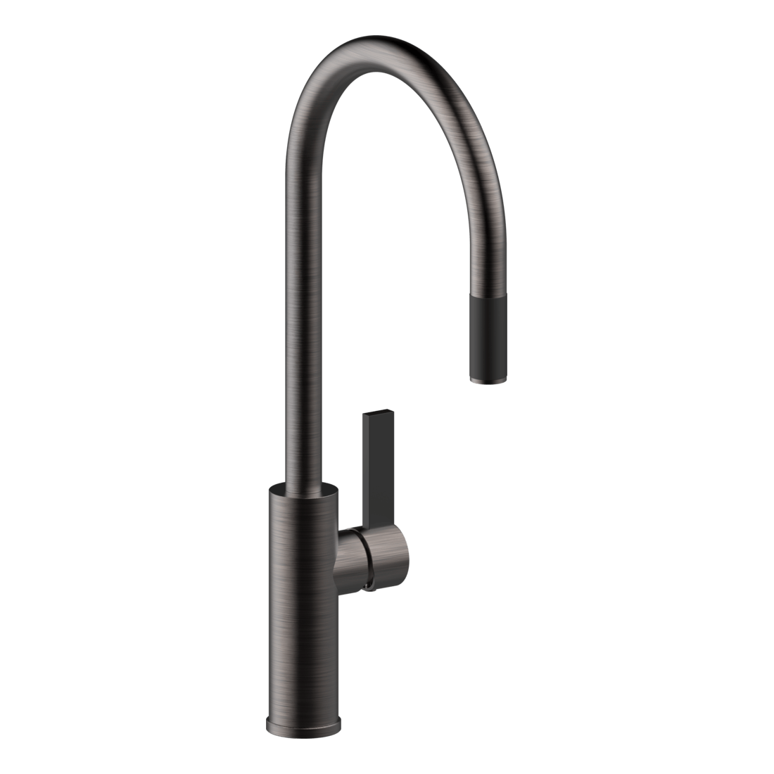 Luz Gooseneck Pull-Out Mixer Lead Free - Black Brushed Nickel