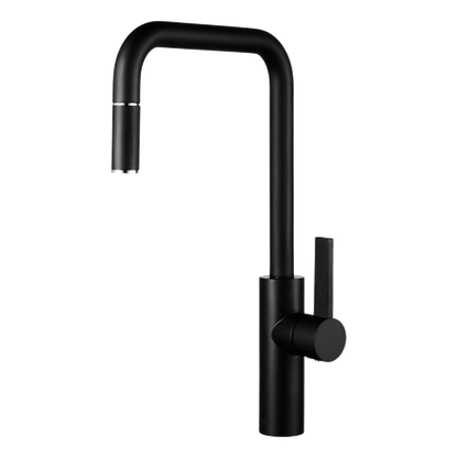 Luz Kitchen Mixer With Pull-Out Lead Free - Black